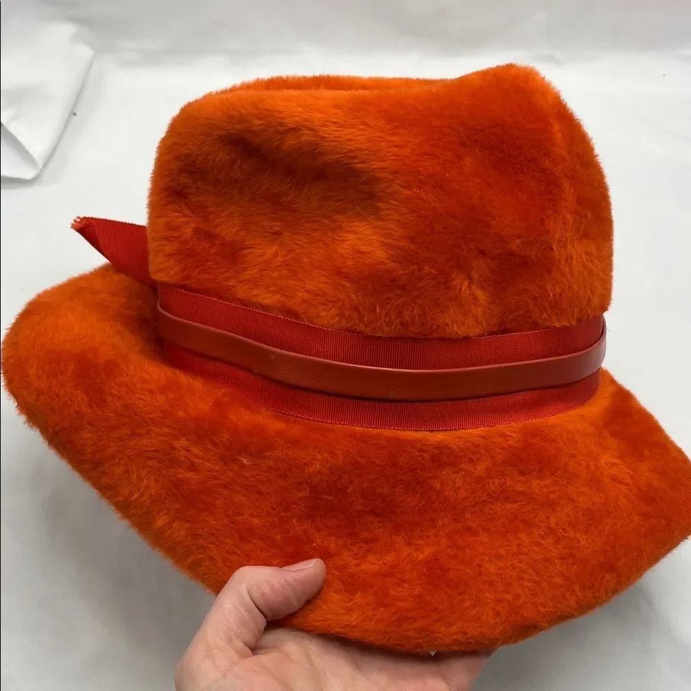 Vintage Orange Western Germany Empress Hat